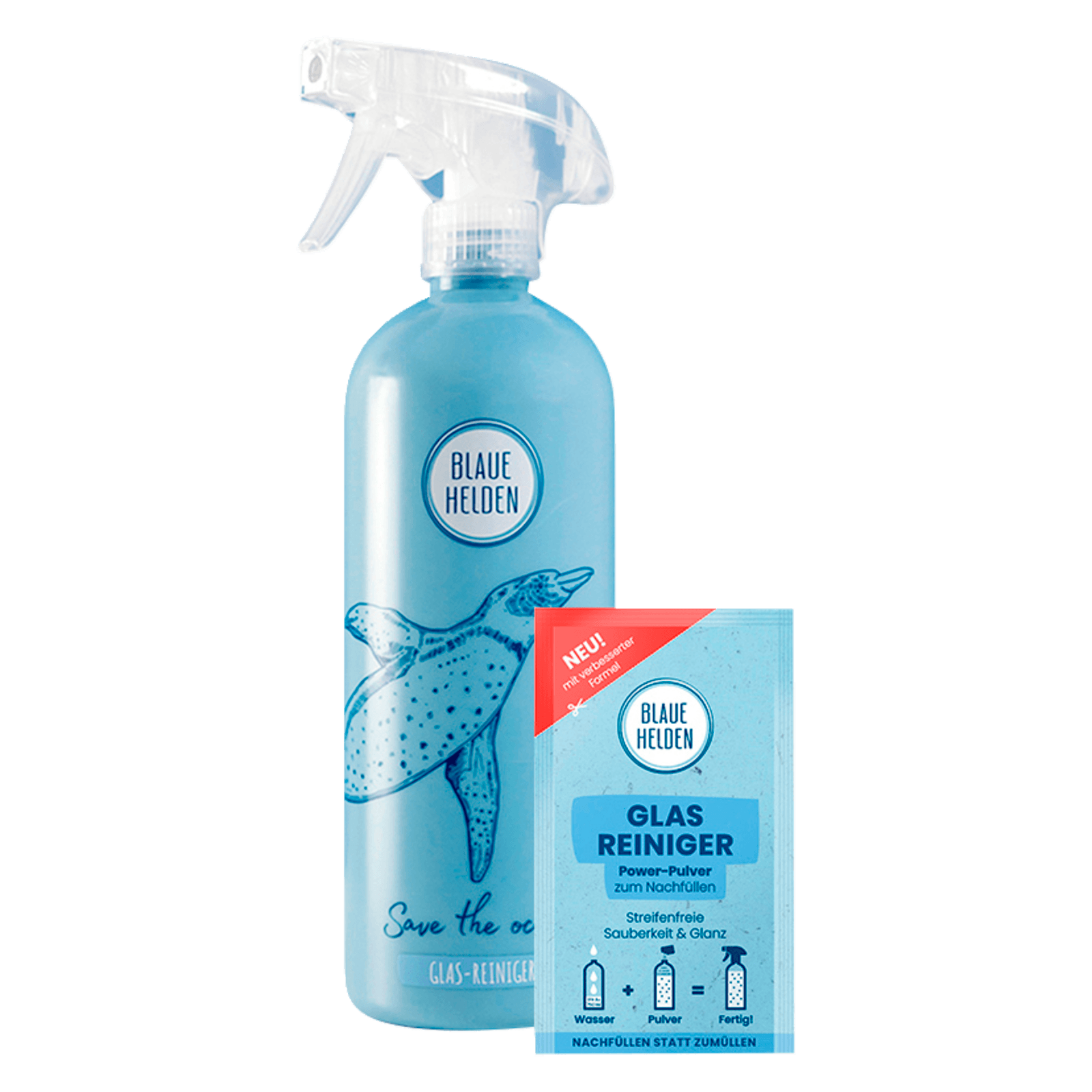 Blaue Helden Glas-Reiniger Starter-Set 750ml