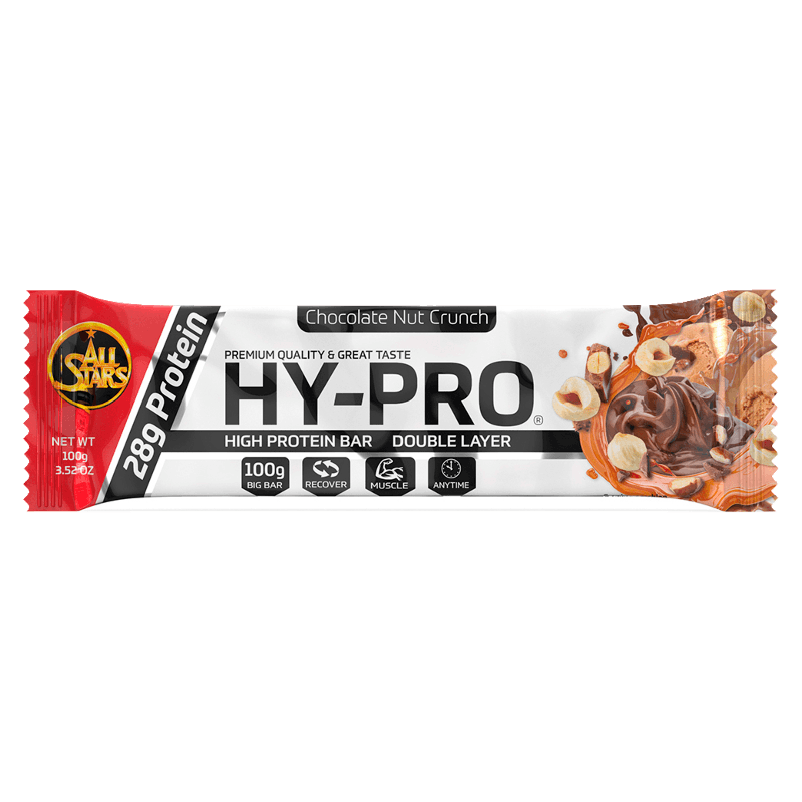 All Stars Hy-Pro High Protein Bar Chocolate Nut Crunch 100g