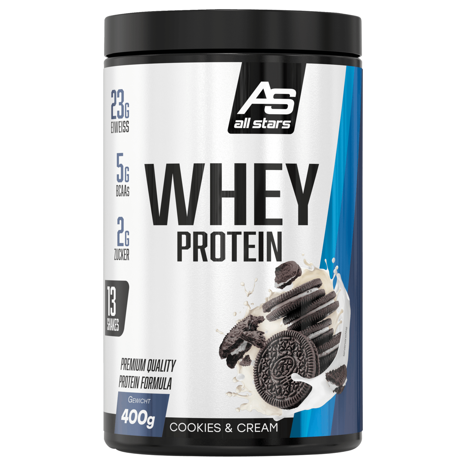 All Stars Whey Protein Pulver Cookies & Cream 400g