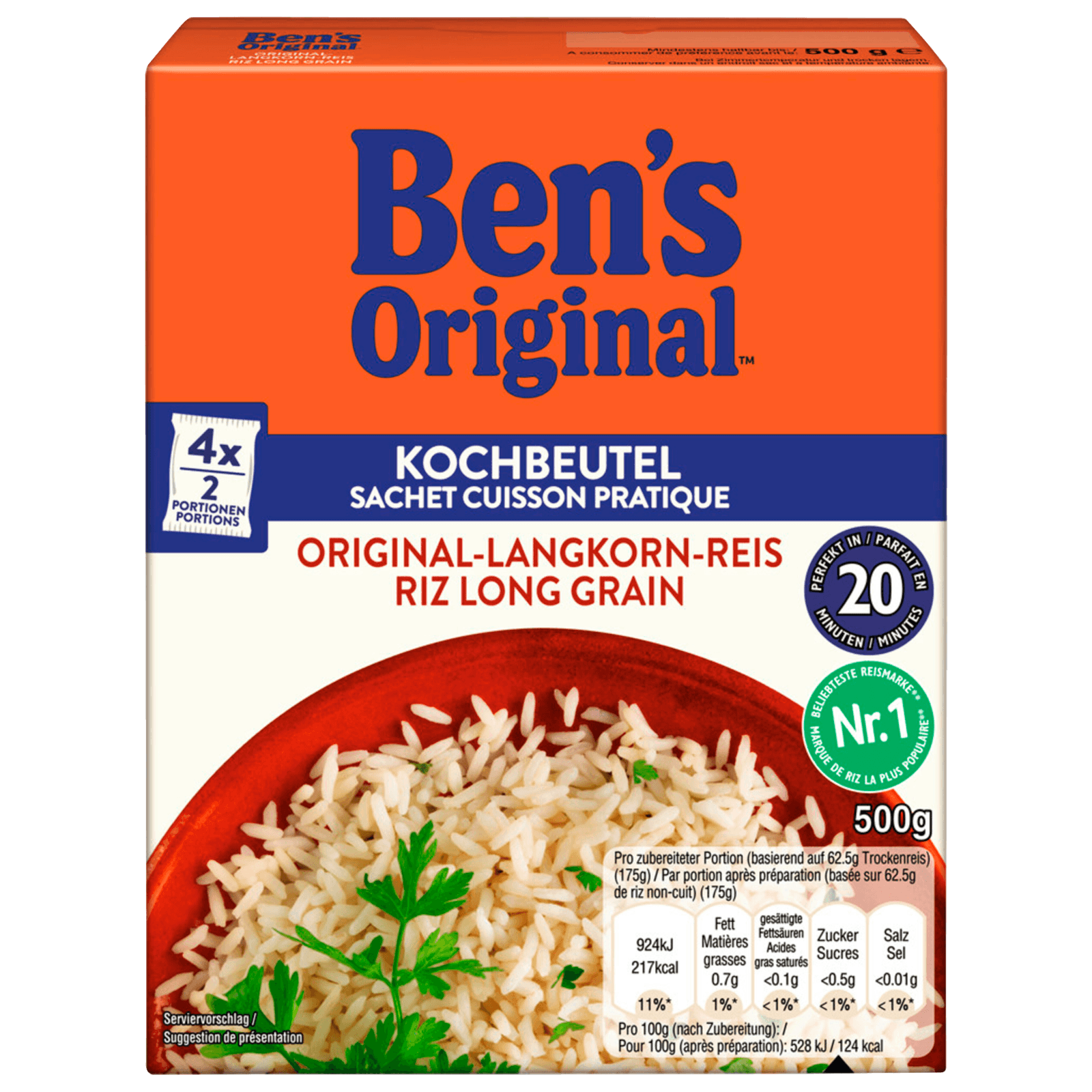 Ben's Original Spitzen-Langkorn-Reis im Beutel 20 Minuten 4x125g