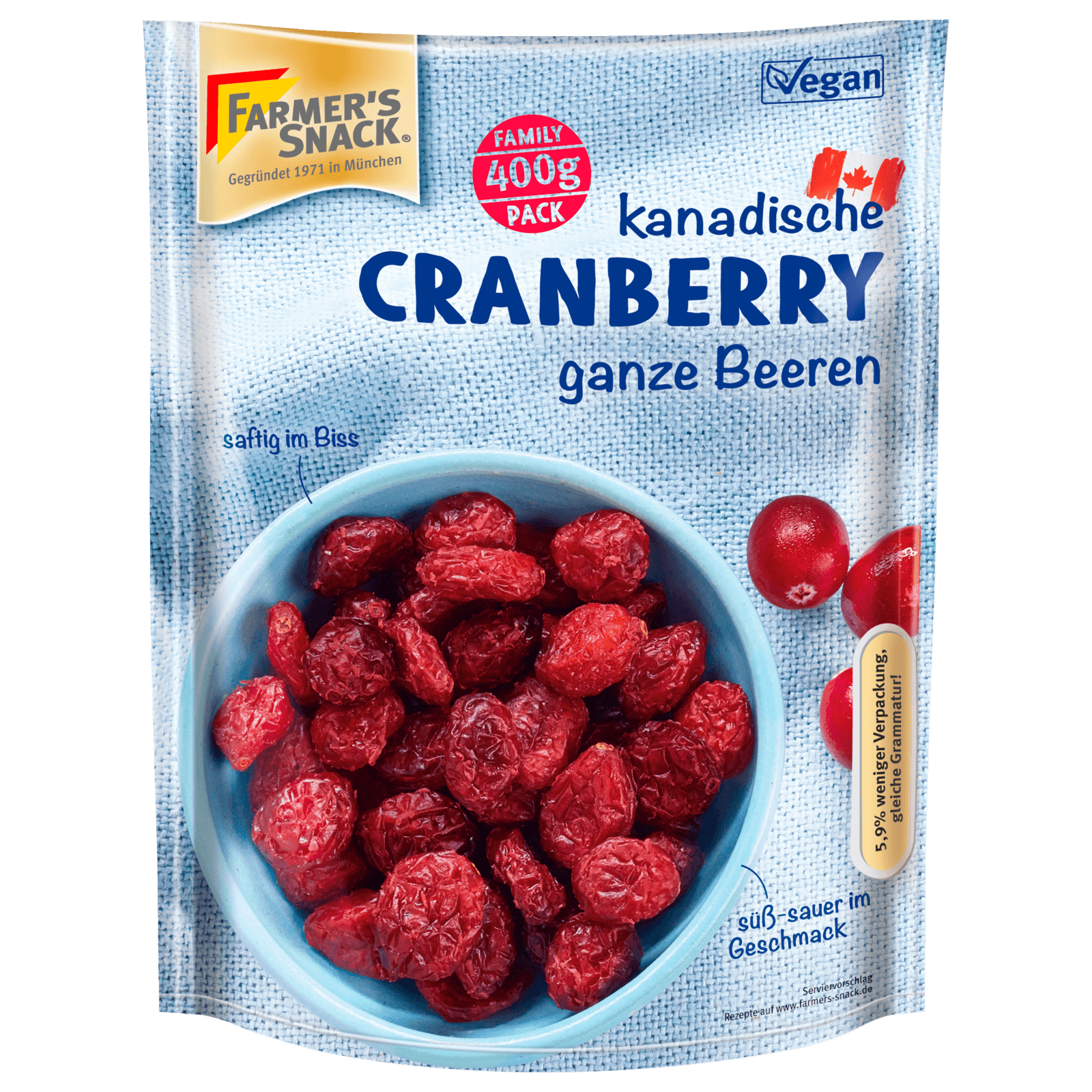 Farmer's Snack Cranberry 400g