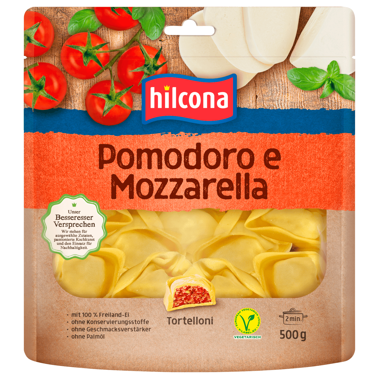 Hilcona Tortelloni Pomodoro e Mozzarella vegetarisch 500g