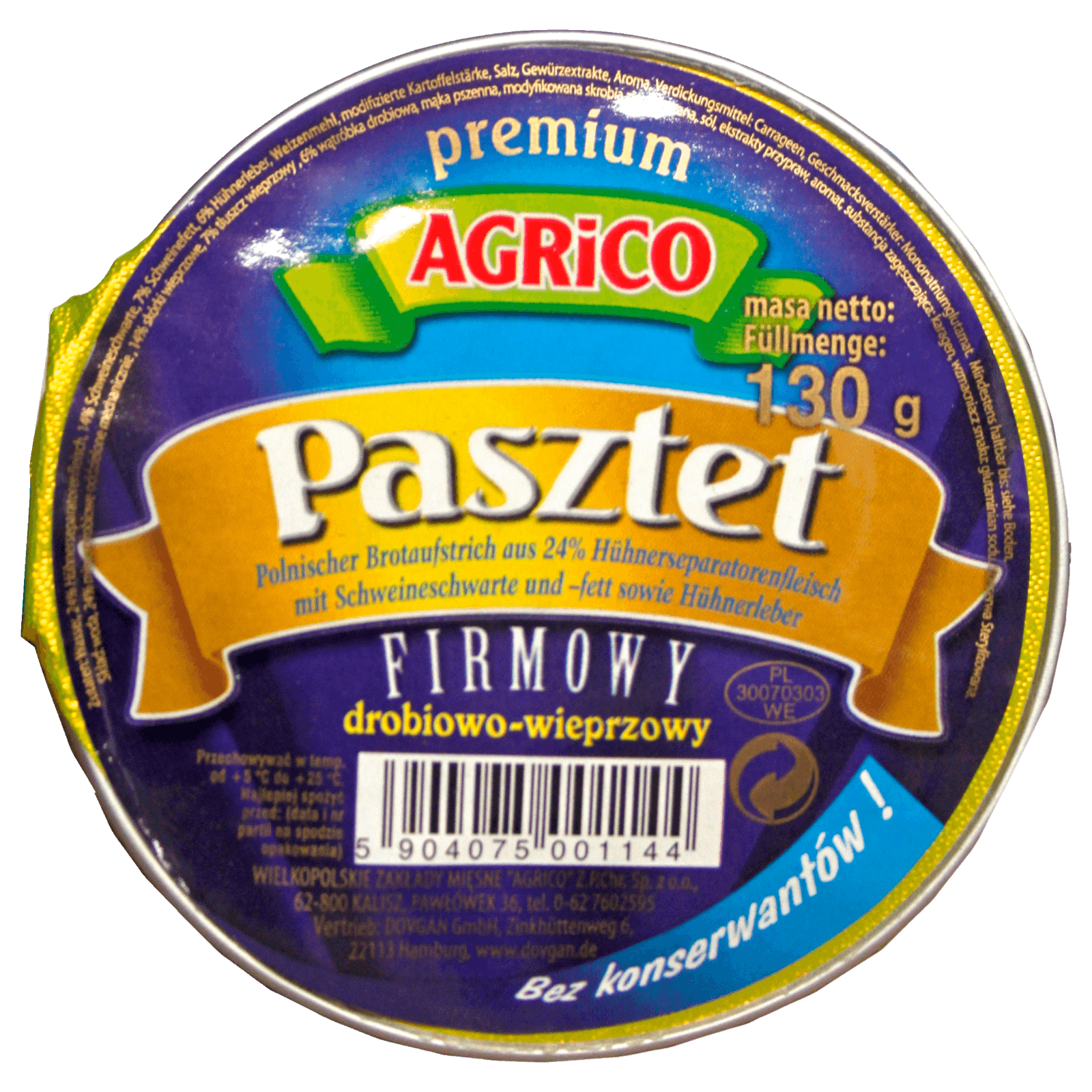 Agrico Polnischer Brotaufstrich Pasztet 130g