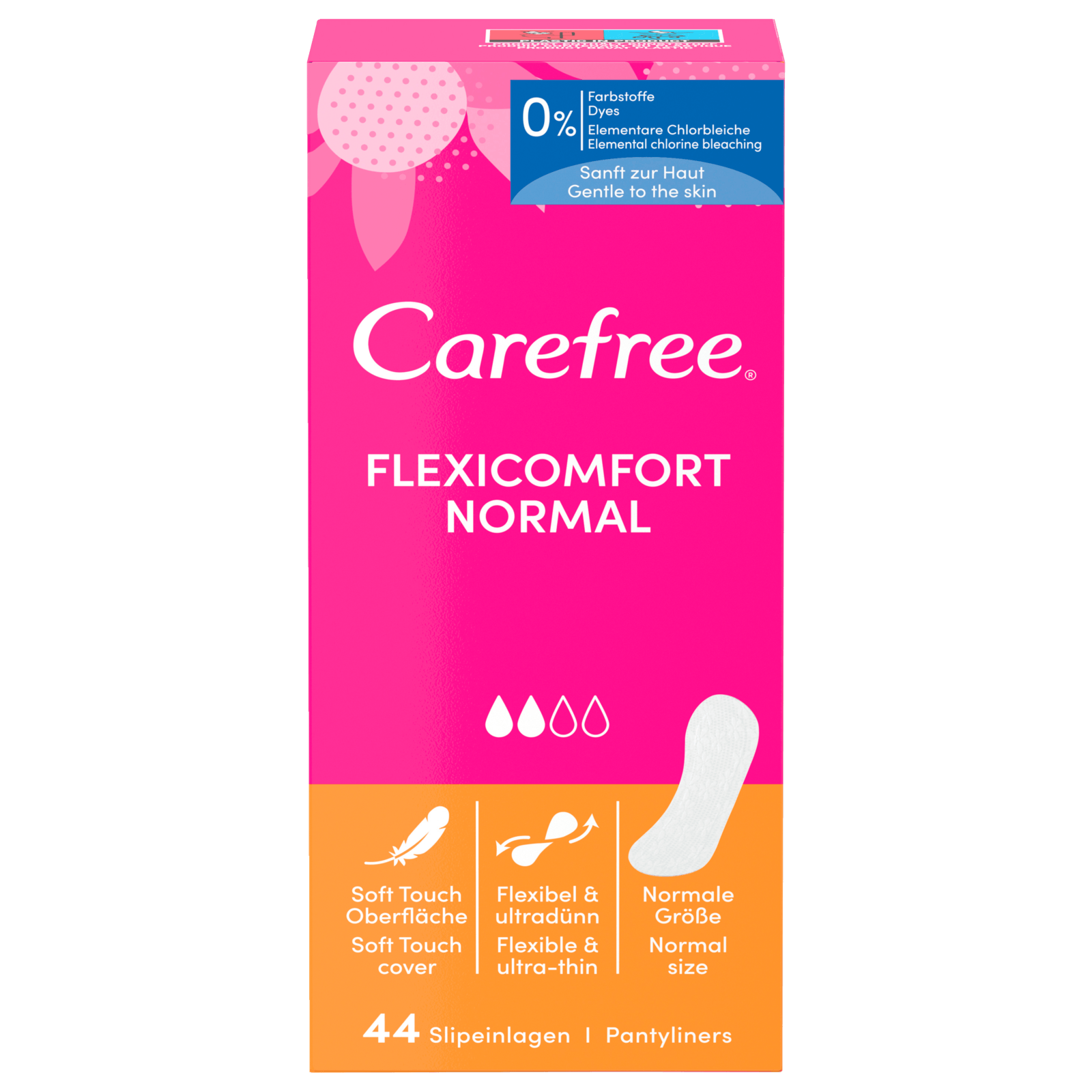 Carefree Slipeinlagen Flexicomfort Normal 44 Stück