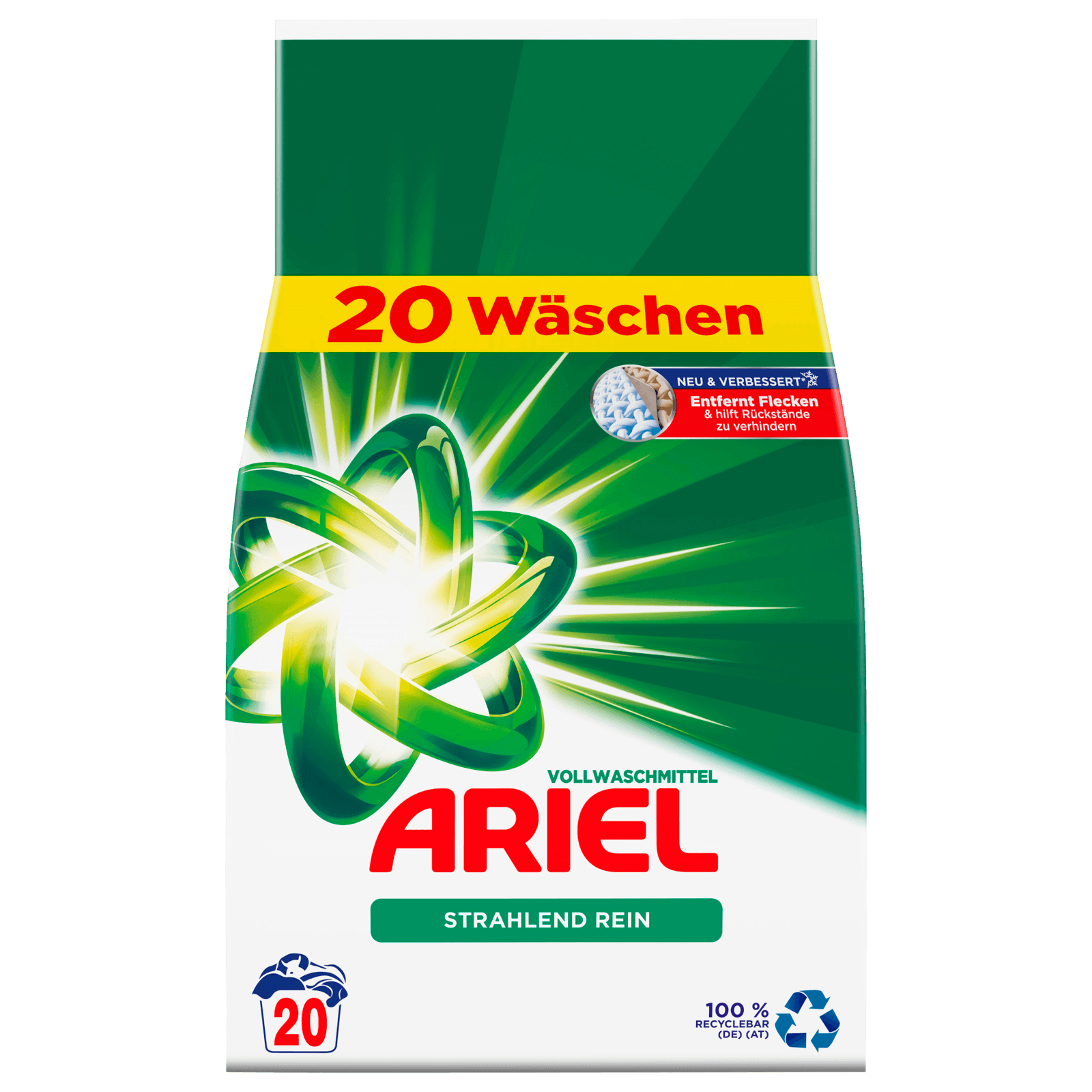 Ariel Vollwaschmittel Strahlend Rein 20WL 1,3kg