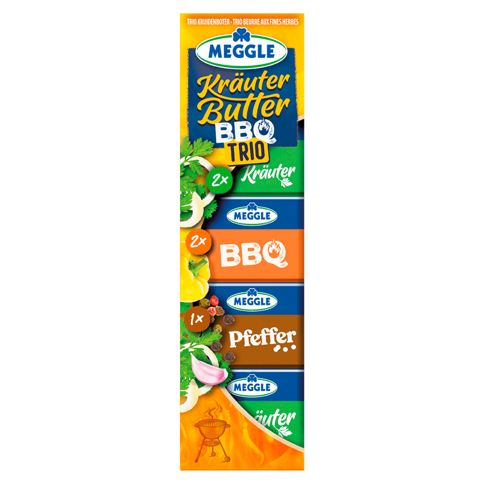 Meggle Kräuterbutter BBQ Trio 100g