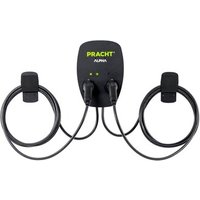 Pracht ALPHA-Wallbox XT schwarz mit 2xTyp 2, 2x5,5m Kabel, RFID NRG1012