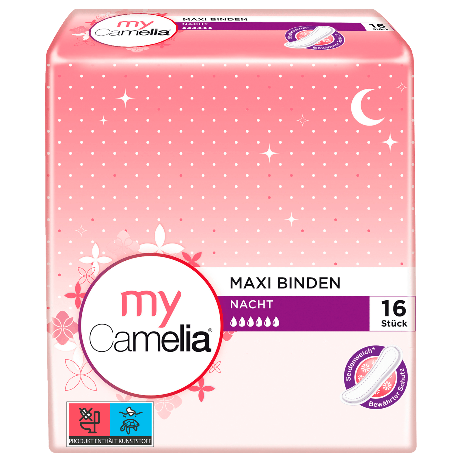 Camelia Maxi Binden Nacht 16 Stück