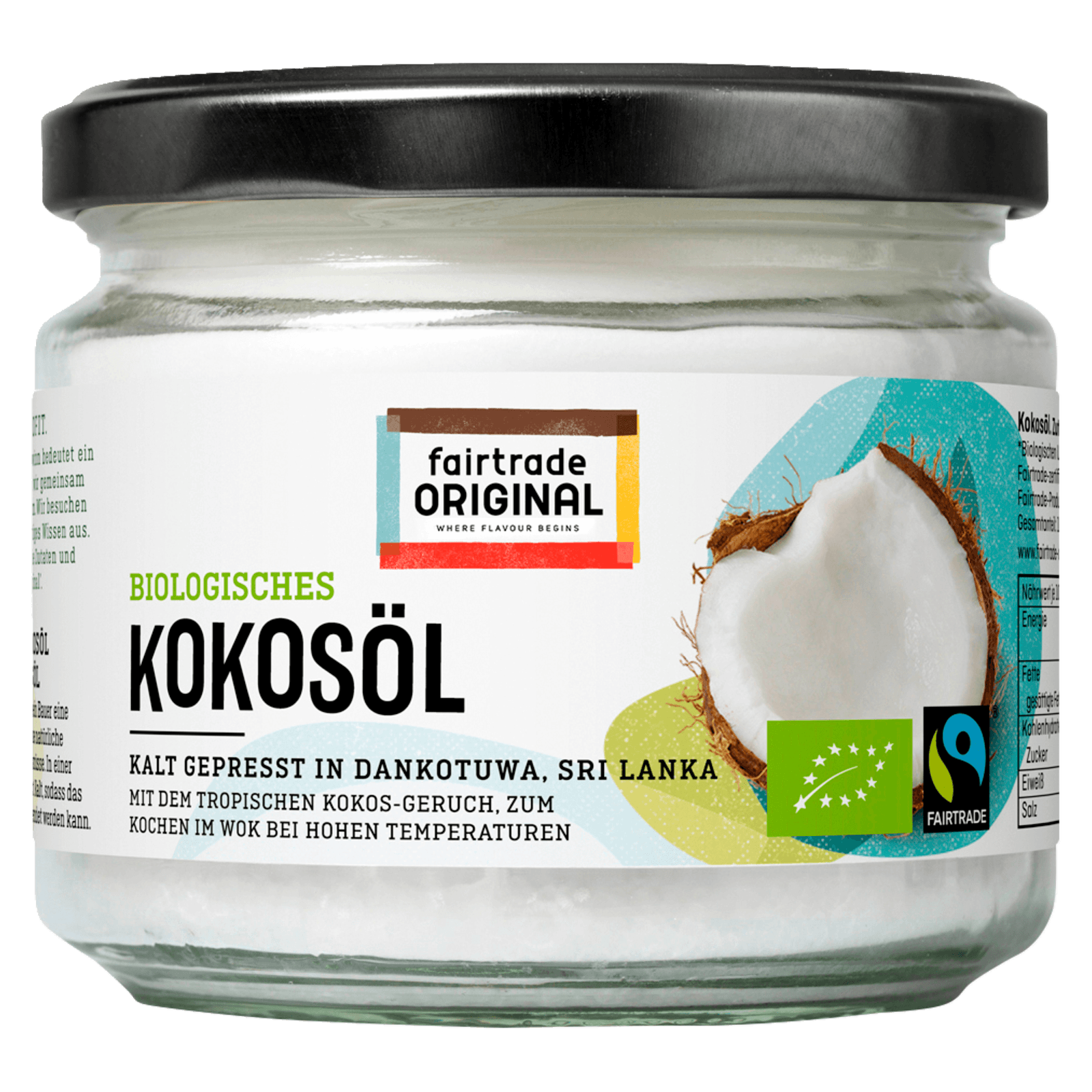 Fairtrade Original Bio Kokosöl kaltgepresst 300ml