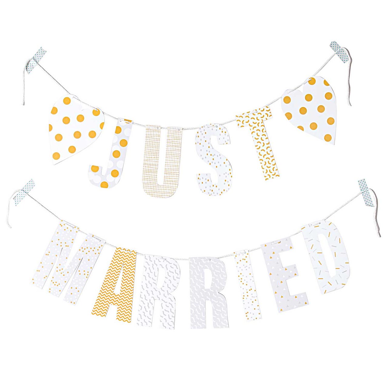 Paper Poetry Girlande Just Married 3m