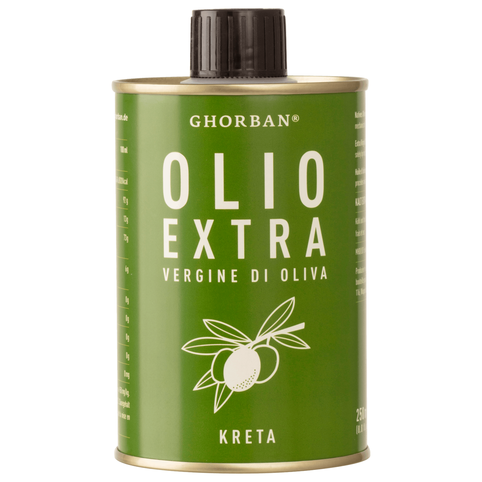 Ghorban Bio Olio Extra Vergine Di Olivia Kreta 250ml