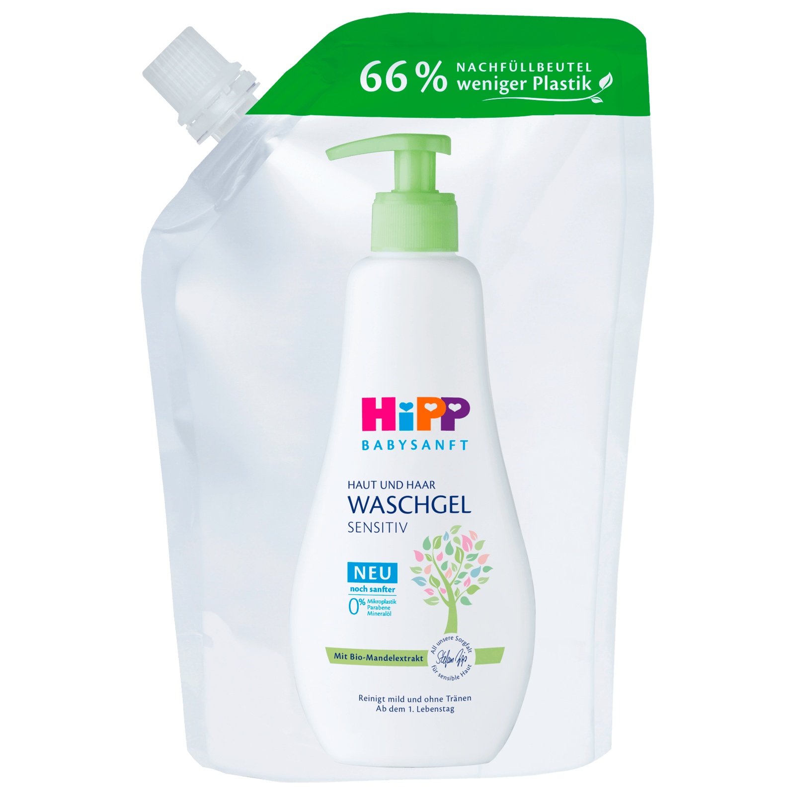 Hipp Babysanft Haut und Haar Waschgel Sensitiv Nachfüllbeutel 400ml