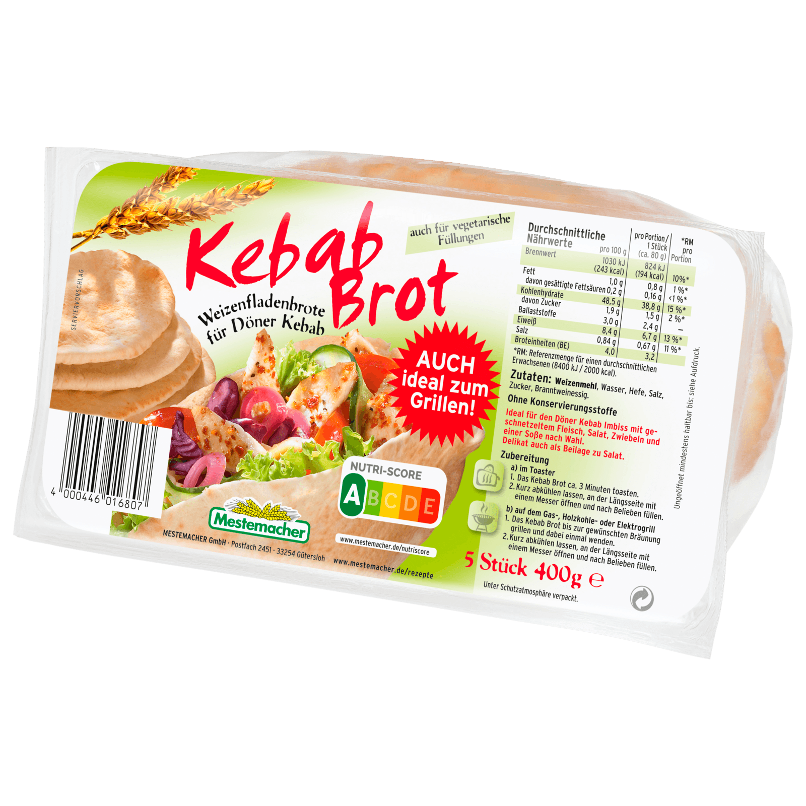 Mestemacher Kebab 400g