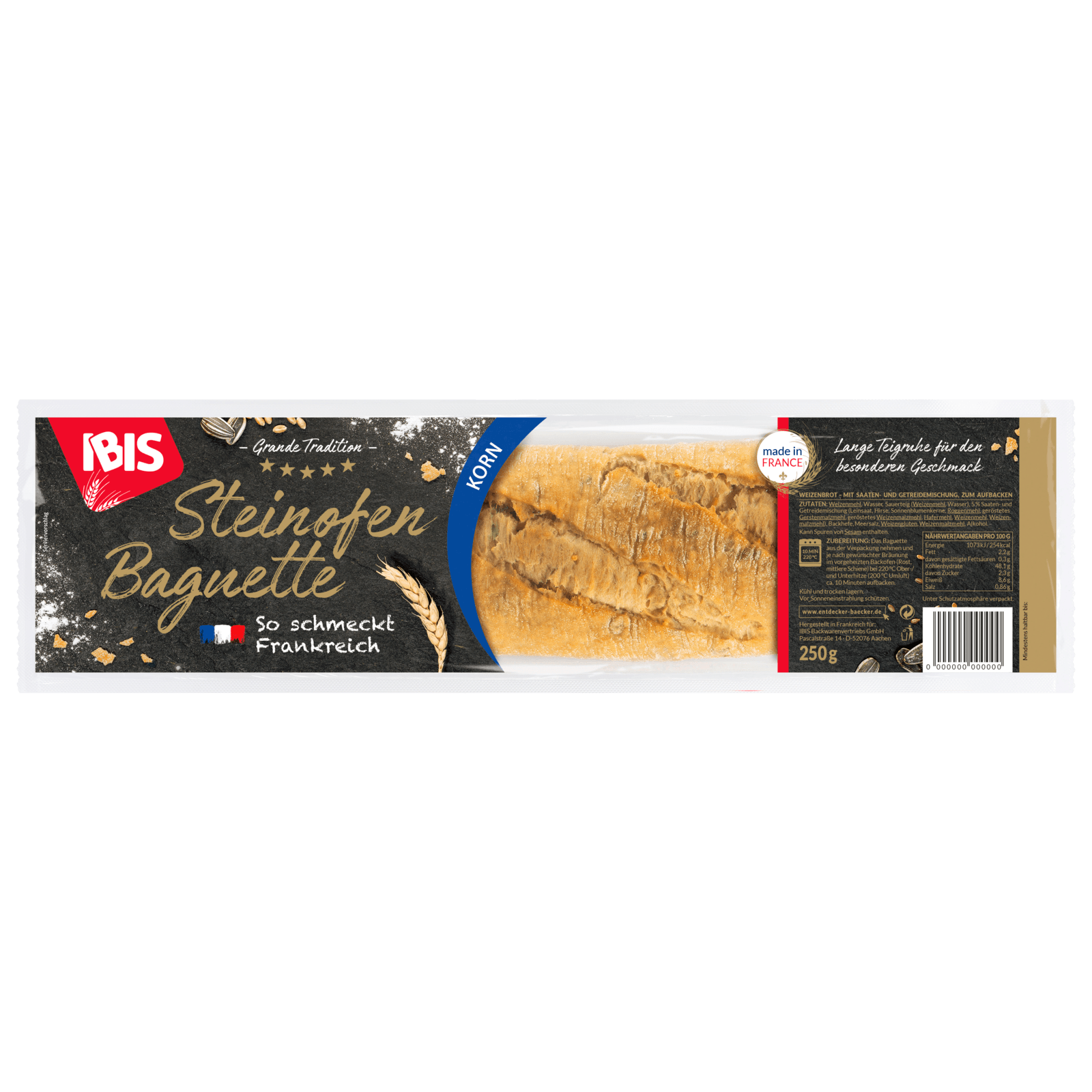 Ibis Steinofenbaguette Korn 250g