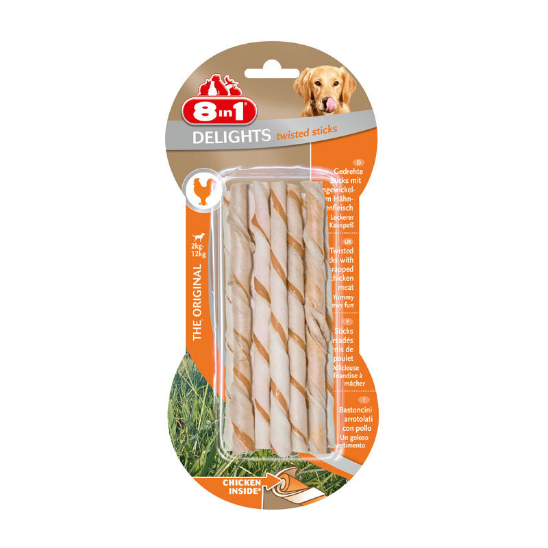 8in1 Delights Twisted Sticks Hähnchen 10 Stück