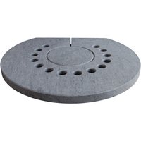 ADURO Dekorationsplatte, Länge: 49 cm, Speckstein, grau - grau | braun