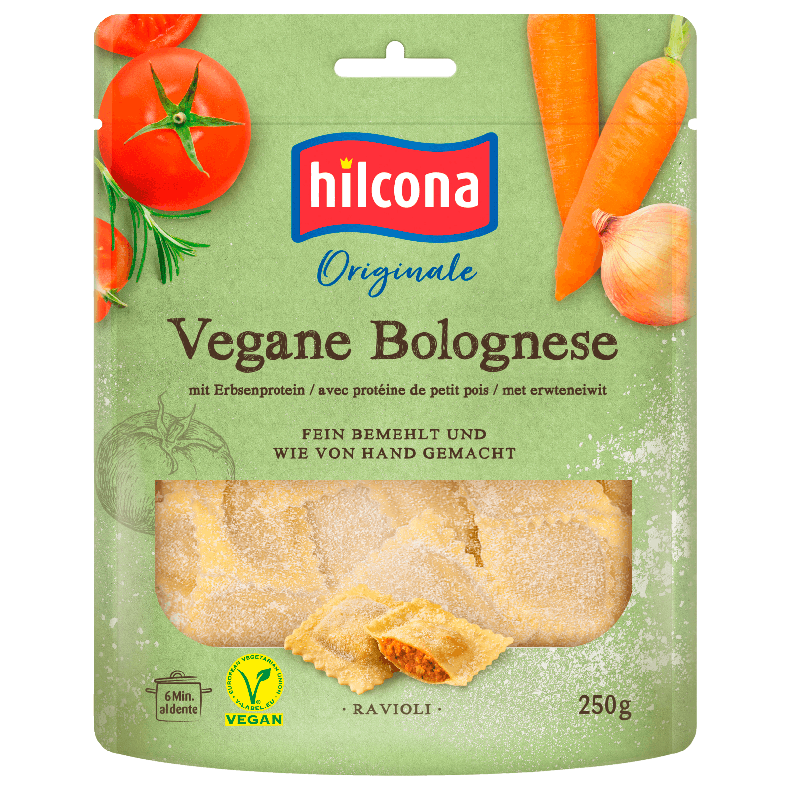 Hilcona Bolognese mit Erbsenprotein vegan 250g