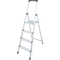 KRAUSE Stehleiter "Solidy", Aluminium, 1x4 Stufen, Arbeitshöhe ca. 284 cm