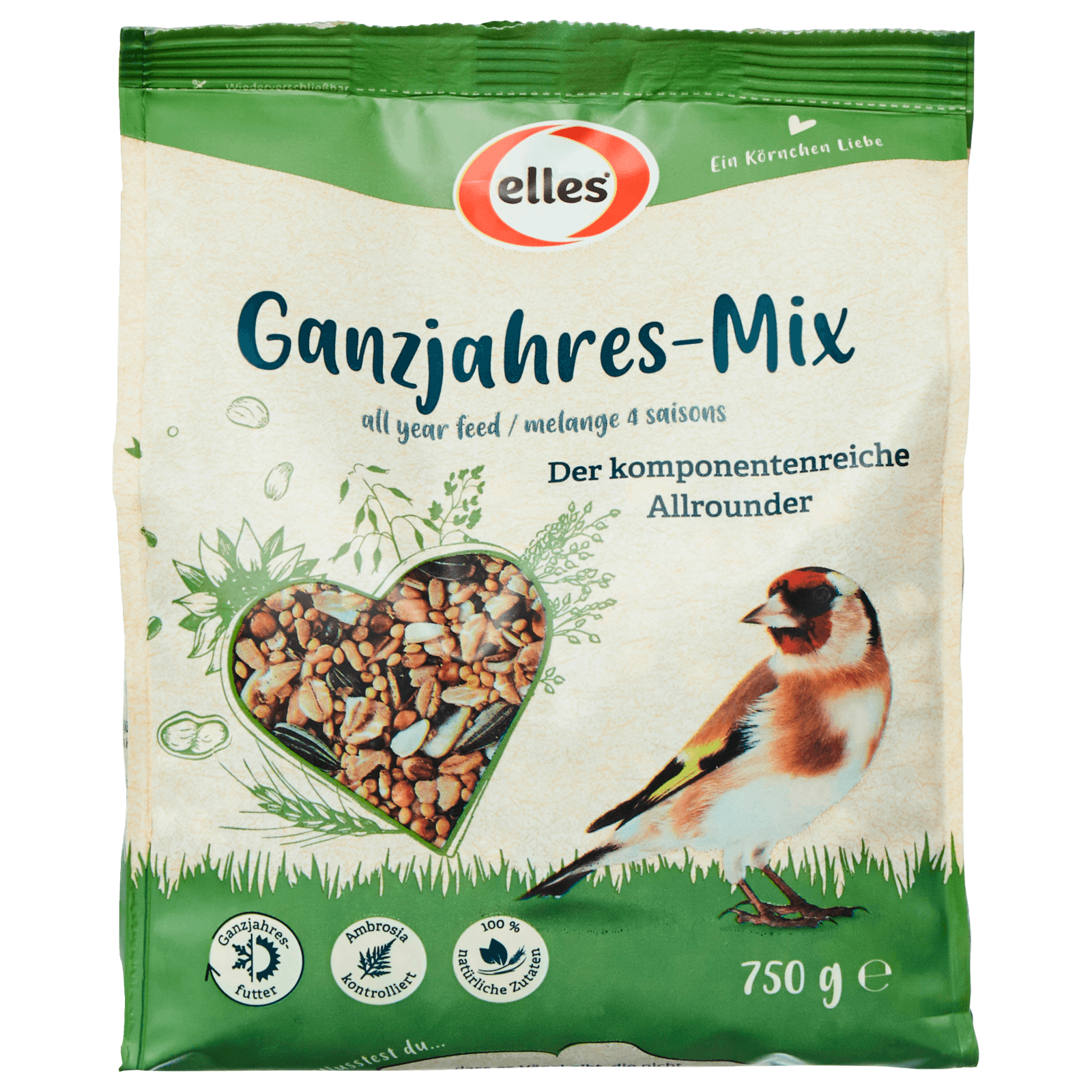 Elles Wildvogelfutter Ganzjahresmix 750g