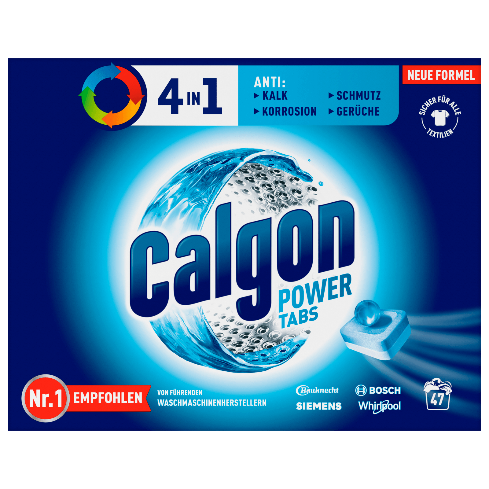 Calgon 4in1 Wasserenthärter Power Tabs 611g, 47WL