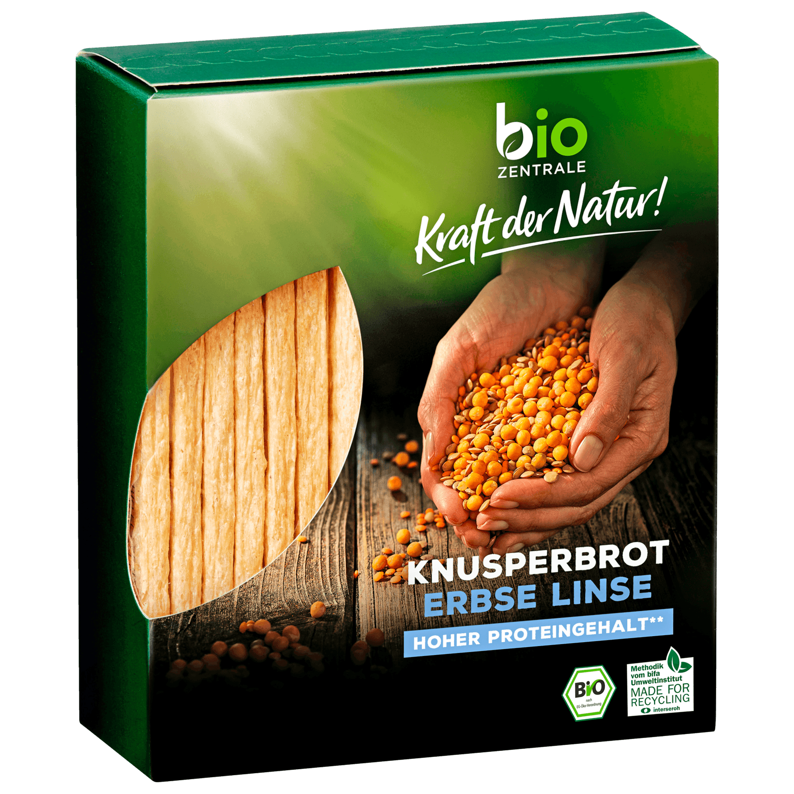 Biozentrale Bio Knusperbrot Erbse Linse 100g