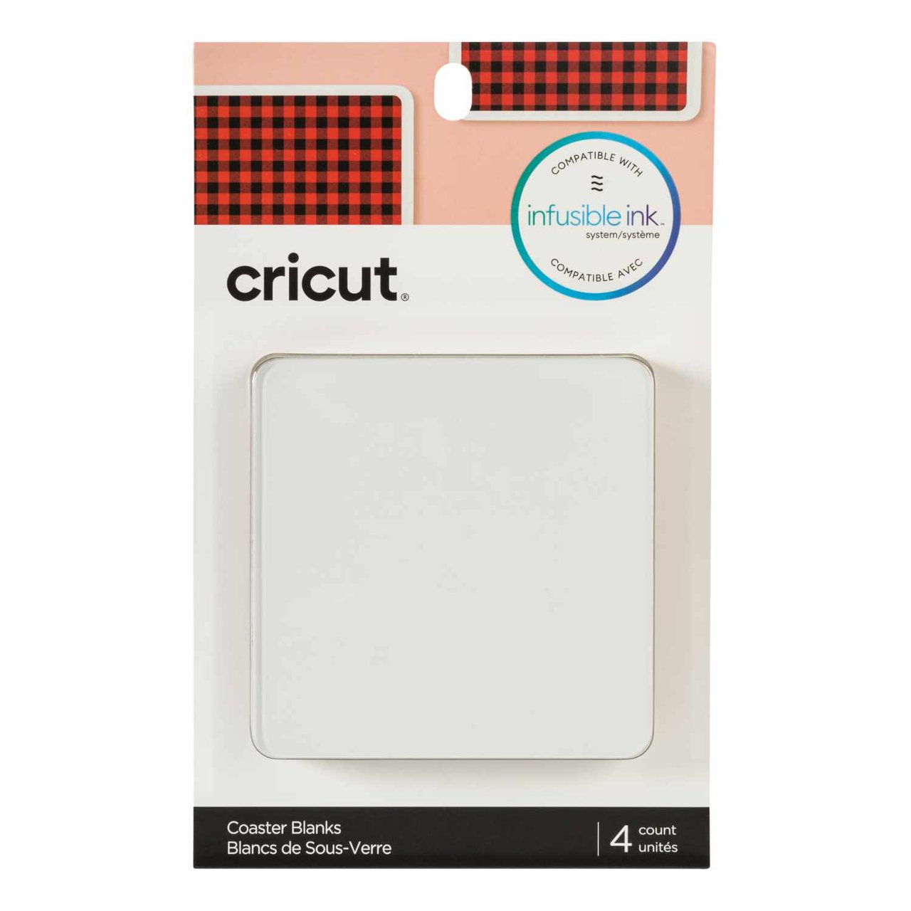 Cricut Keramik Untersetzer Rohlinge quadratisch 9,5x9,5cm 4 Stück