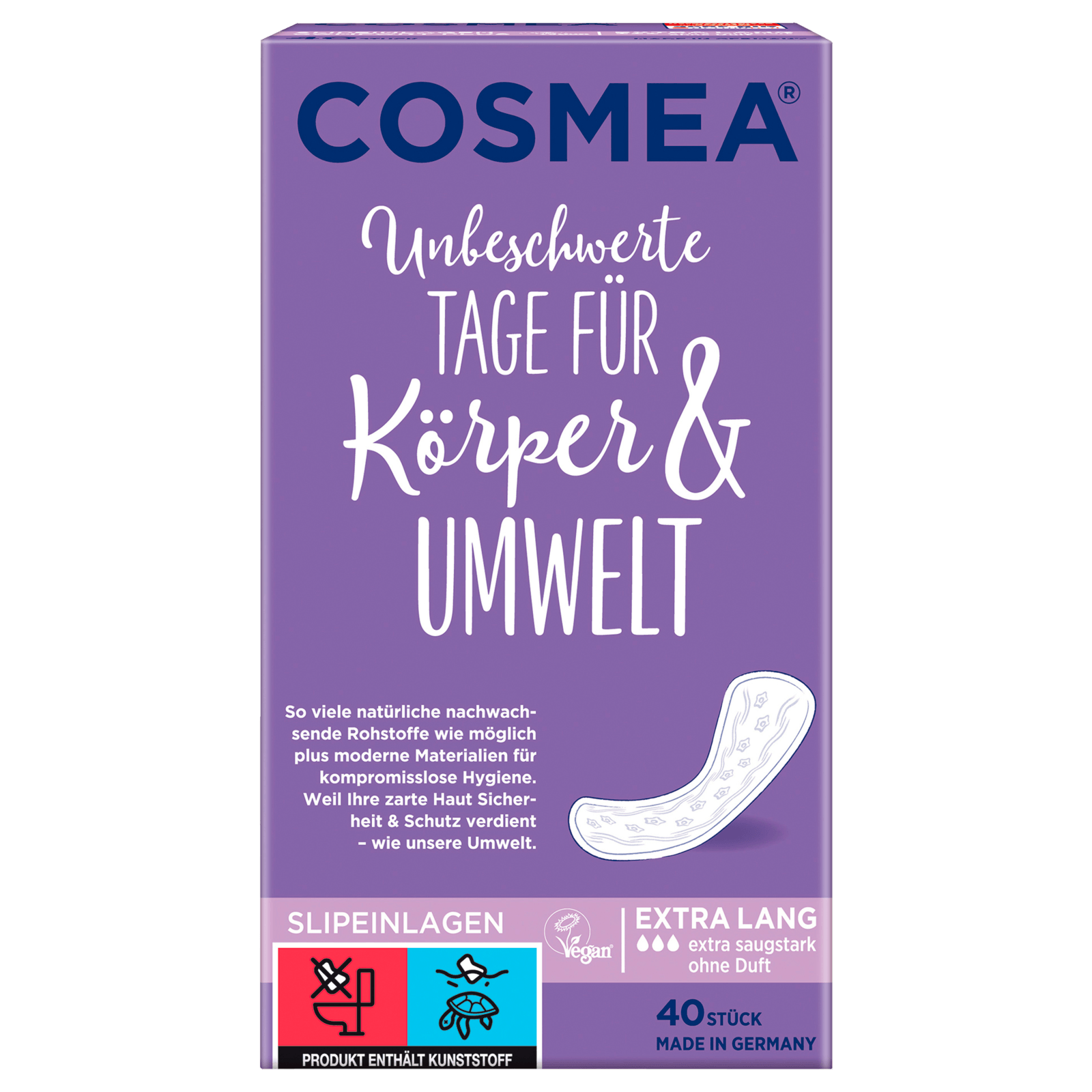 Cosmea Slipeinlagen extra lang 40 Stück