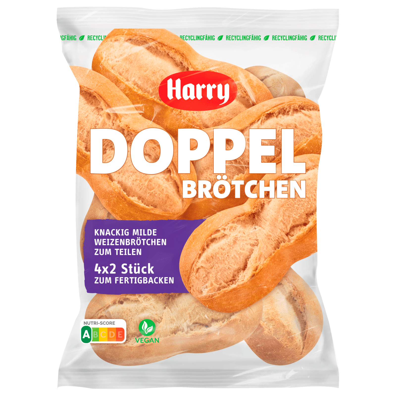 Harry Doppelbrötchen vegan 400g