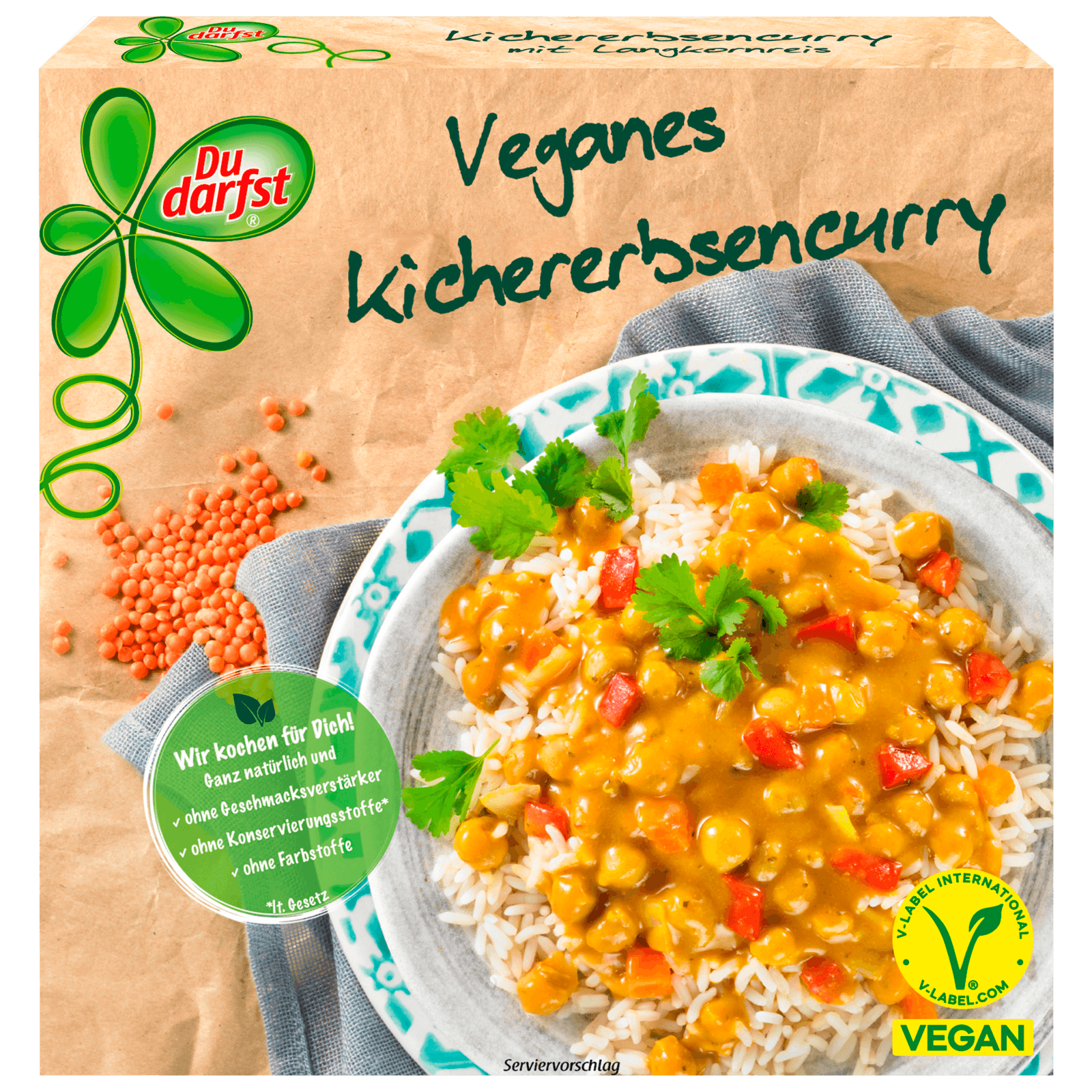 Du darfst Kichererbsencurry mit Langkornreis vegan 375g