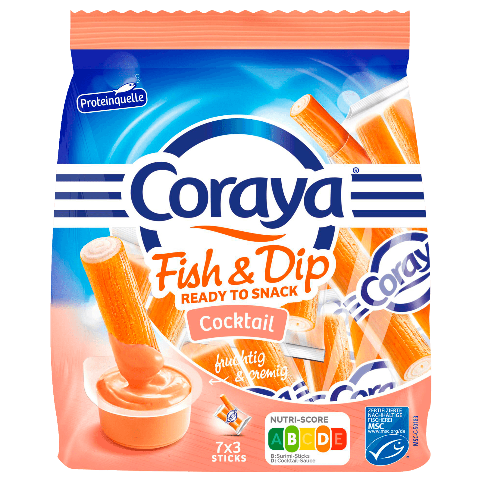 Coraya Fish and Dip mit Cocktailsauce 215g