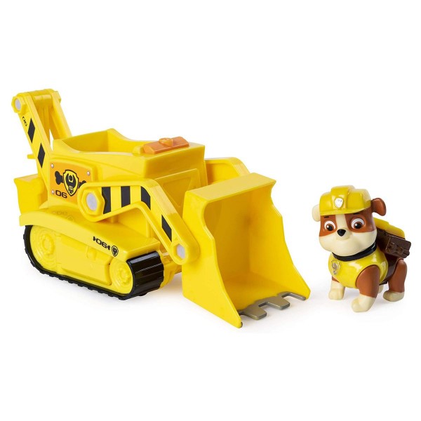 Spin Master 6053384 (20116035) - Paw Patrol - Rubble mit Fahrzeug, Bulldozer/Bagger