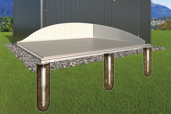 Biohort Erdschrauben-Fundament für Gerätehaus Europa